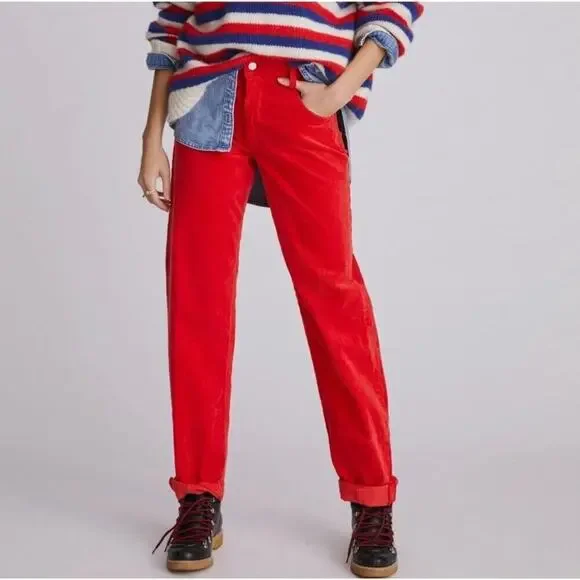 Anthropologie Maeve Curved Corduroy Pants - Picture 1 of 9